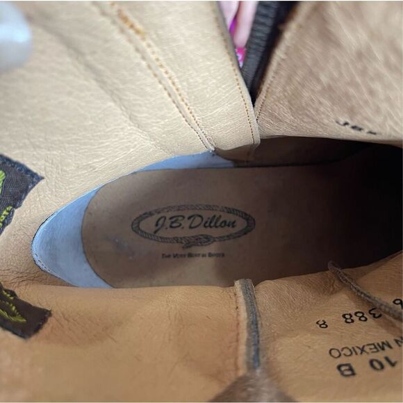 New J B Dillon JBW2242 Fringe Boots Snip Toe Short Booties Size 10B Cowgirl - Picture 9 of 14